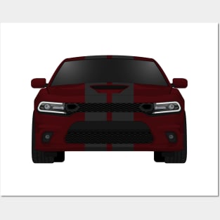 Charger Scat Octane-Red + black stripes Posters and Art